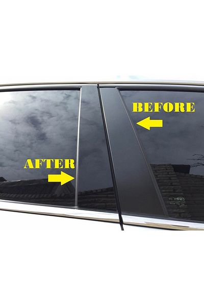 Choice 4Pcs Gloss Black Pillar Post Door Side Window Decor Molding Trim Cover Fit For Mercedes-Benz CLS-...