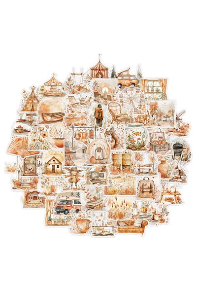 Choice 50pcs 50pcs Watercolor Clip Art Stickers Exquisite Handheld Materials Phone Cases Laptop Suitcases W