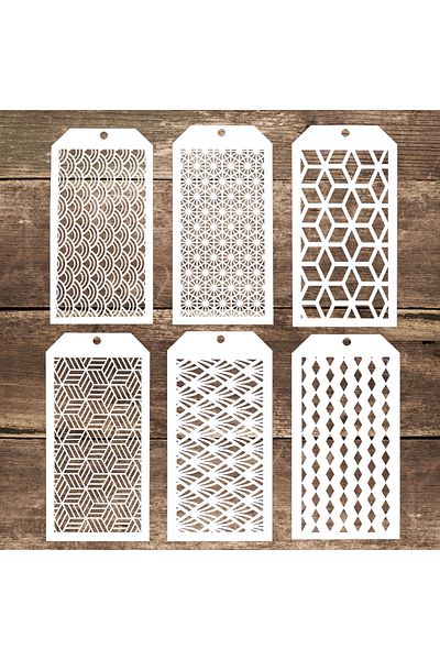 Choice 12 By 24 Cm 6 Pcs 12*24 Cm Seamless Stencil For Scrapbooking Painting Album Paper Card Making Craft