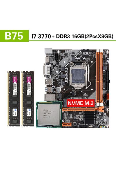 Choice Motherboard Cpu Ram Kllisre B75 Motherboard Set With Core I7 3770 2 X 8gb = 16gb 1600mhz Ddr3 Deskto