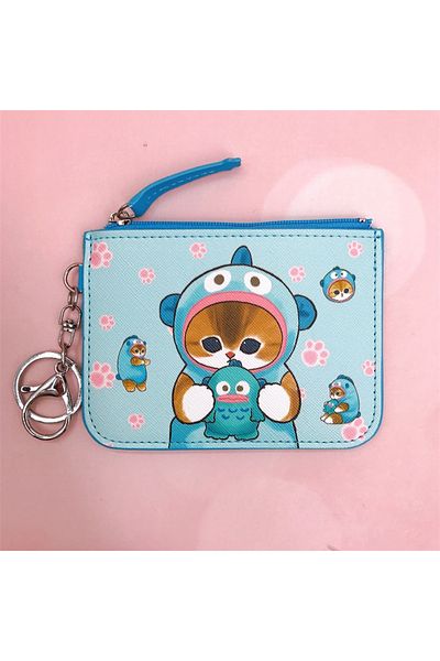 Choice 9x12cm E Anime Mofusand Card Holder Coin Purse Cartoon New Shark Cat Cross-dressing Sanrio Work Id B