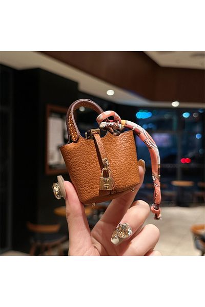 Choice Brown New Mini House Small Bag Handheld Portable Hand Rope Bluetooth Earphone Bag Zero Wallet Multi