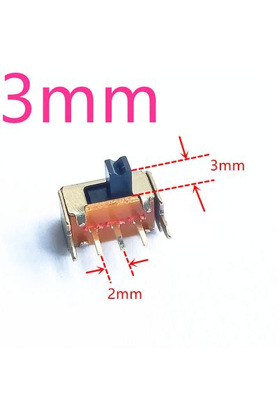 Choice 3mm Handle 20pcs/lot 6 Sizes Sk12d07 Toggle Switchs 3pin Pcb 2 Position 1p2t Spdt Miniature Slide Si