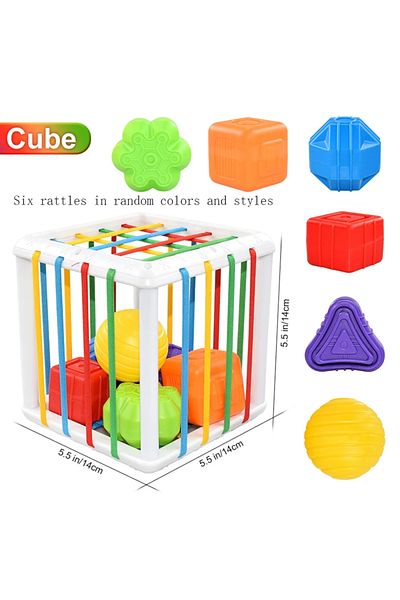 DUTRIEUX Clear Baby Montessori Toy 2 Years Shape Sorter Toy Sensory Sorting Toys Motor Training Games Kids Ed