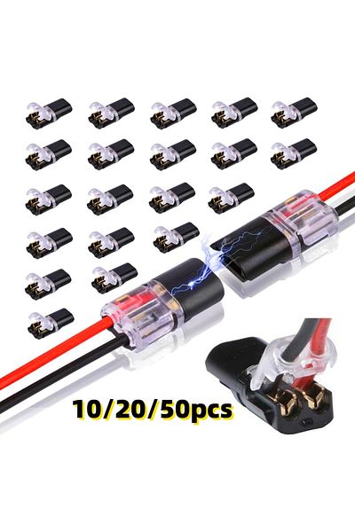 AOKIN 10pcs 10/20/50pcs Double-wire Plug-in Connector Led Light Strip Connectors 2 Pin Led Strip Lights Co