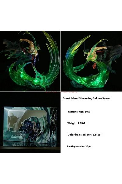Choice With Box 24cm 24cm One Piece Figure Roronoa Zoro Anime Figures Gk Luminous Pvc Statue Model Cool Roo
