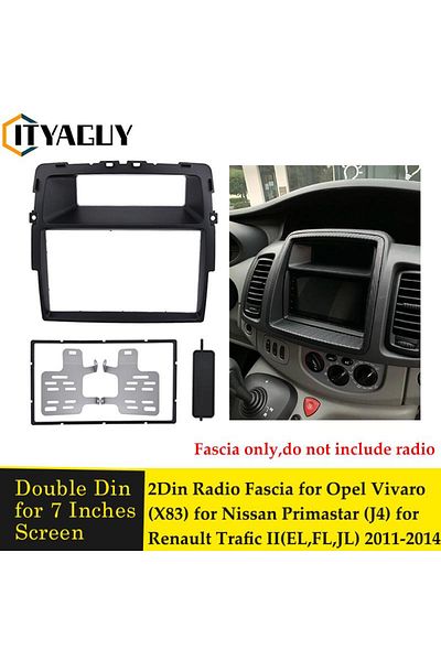Choice 2 Din Car Radio Fascia For Nissan Primastar For Opel Vivaro For Renault Trafic Ii Installation Fr...