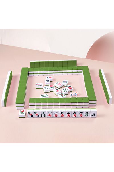 Choice 30mm-green 24/26/30mm Mini Mahjongs Board Game Portable Travel Set 144pcs Chinese Mahjongs Classic T