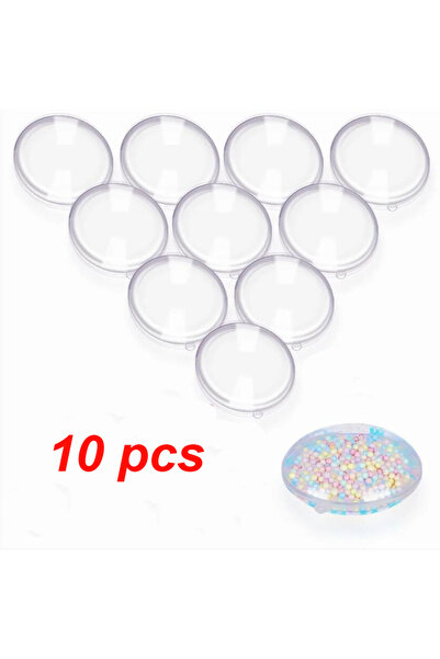 Choice 8 سم 10 قطع 10 قطع كرات بلاستيكية شفافة مسطحة زينة شفافة كرات مفتوحة ص...