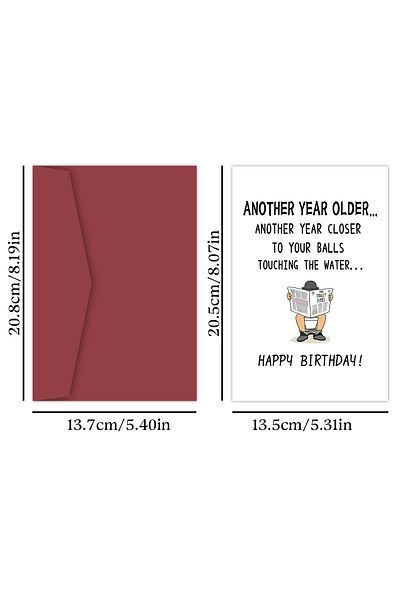 Choice 20.8x13.7x0.2cm Birthday Card 1pcs Funny Birthday Card For Your Best Friend, It's A Funny Birthday G