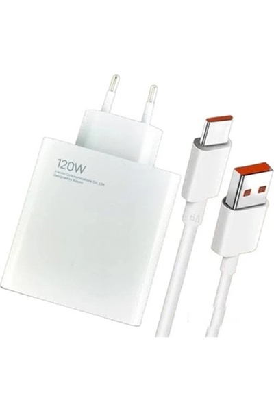 Pmr 120W Xiaomi 12T Uyumlu Şarj Adaptörü ve Type C Kablo Seti GaN Teknolojisi