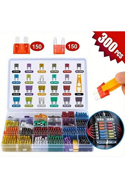 Choice 300pcs Car Blade Fuse Assortment Kit Auto Truck Automotive Medium Small Fuse Mixed Motorcycle Cir...