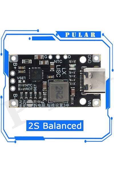 Choice 2s Balanced Type-c Usb 2/3s Bms 15w 8.4v 12.6v 1.5a Lithium Battery Charging Boost Module With Balan