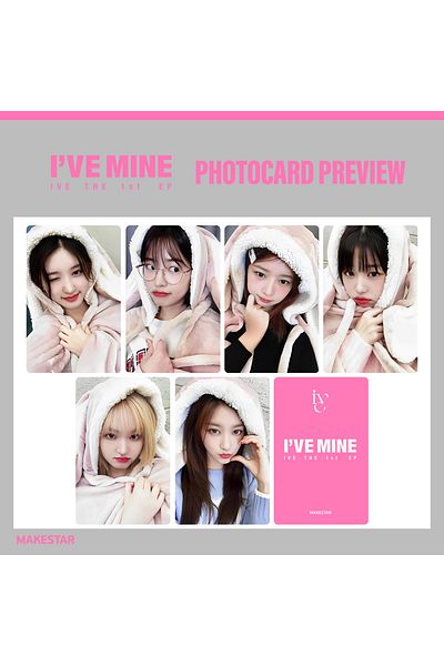 Choice 1 1ve Girl Group 1ve Mine 1st Ep Ms Bonus Bunny Cape Little Card Yujin Gaeul Wonyoung Liz Rei Leese.