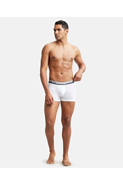 JOCKEY Zone Stretch Boxer Brief US20-01 White