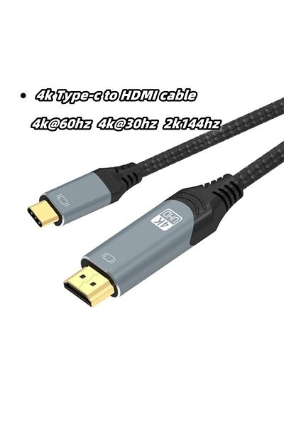 Choice كابل USB C إلى HDMI من Miziqier بطول 3.3 قدم - 1 متر - 39.3 بوصة 4K Type-C إلى HDMI 2.1 Thunderb 8K 4K Type C إلى HDMI