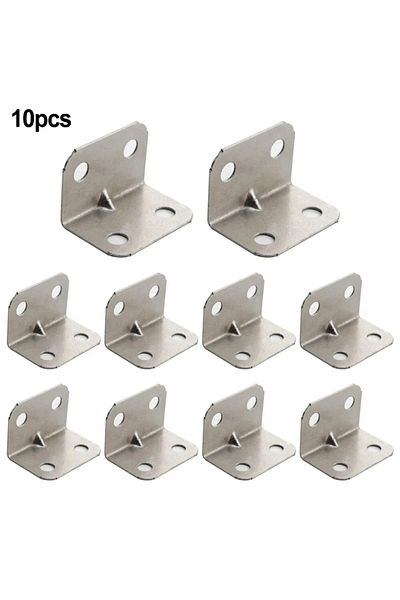 Choice 10pcs 10/20pcs L-shaped Corner Brackets Corner Braces Drawer Shelf Wall Bracket Fixing Right Angle C