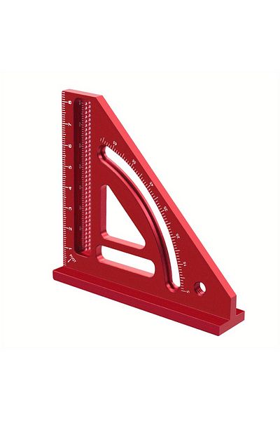 Wnew Metric Red Multi-angle Measuring Ruler Aluminum Woodworking Square Protractor,precision Accurate Min