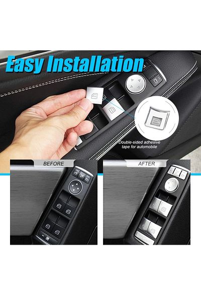 Choice Car Window Lift Button Cover Sticker Switch Panel Styling for Mercedes Benz A B C Class W204 W212...