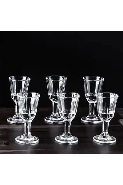 Choice 10ml 6pcs 6pcs Shot Glass 10ml Small Capacity Glass Spirits Cup Goblet Spirits Cup Wine Dispenser Wh