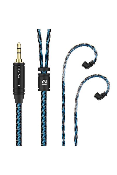 KBEAR 2meters Black-blueqdc3.5 St16plus 2 Meters Earphone Cable 16 Cores 5n Single Upgrade Cable Con