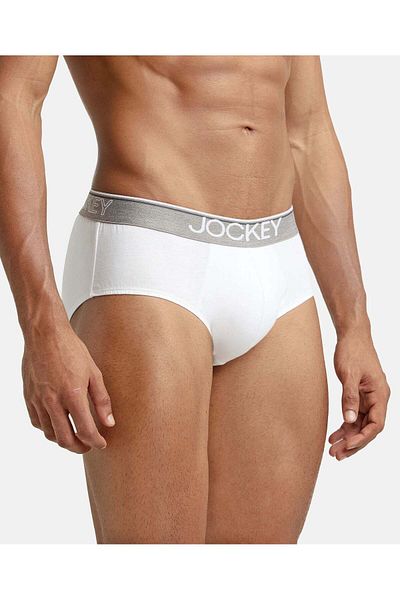 JOCKEY Mordern Classic Square Cut Brief 2Pc Pck 8037-02 White