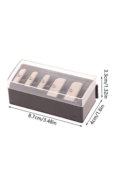 Choice 1pc 5 Holes Sharpener Multi-functional Pencil Sharpener With Lid For Eyeliner Lipliner Pencils