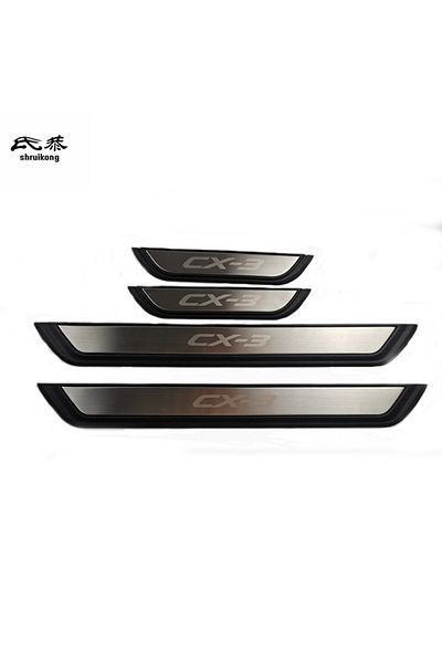 Choice 4pcs/set Abs Stainless Steel For 2017-2022 Mazda Cx-3 Cx3 Cx 3 Auto Door Sill Pedal Scuff Plate D...