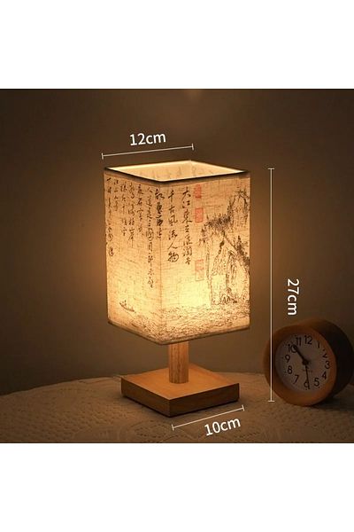 Choice Warm Light A Led Decoration Table Lamps Simple Dimmable Plug Night Light Fabric Lampshade Square Bed
