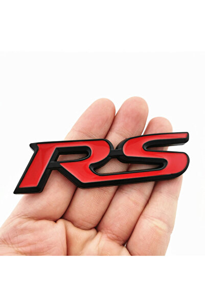 Choice Red Black 3d Metal RS Sticker Letters Logo Car Front Grille Rear Trunk Emblem Badge For Car Sport RS