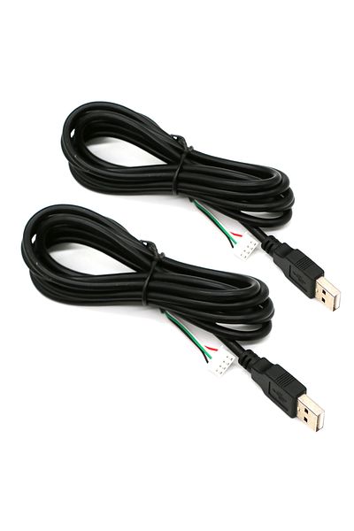 Choice قطعتان من كابل USB 2.0 Xh2.54 4 سنون إلى USB 2.0 للوحة ترميز تأخير الصفر وعصا التحكم في ألعاب الأركيد S