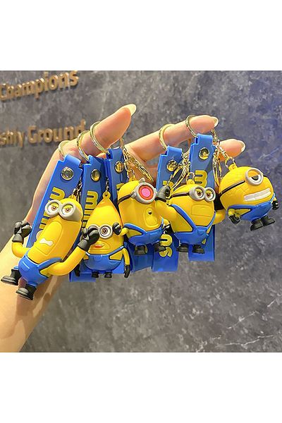Choice 5pcs Minions 4 Despicable Me 4 Keychain Figure Pendant Doll Toy Cute Cool Cartoon Doll Toy Key Ring
