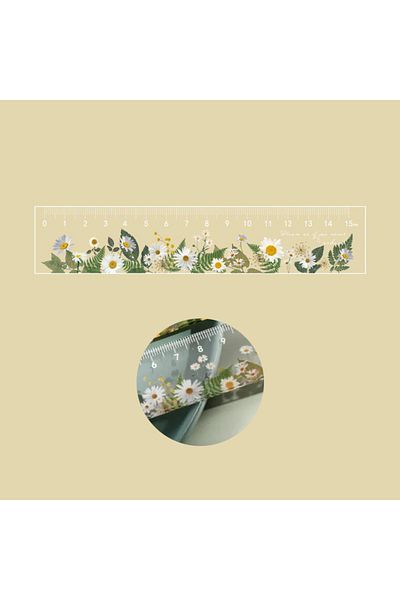 Choice 4 Plant Clear Ruler - Acrylic Ruler 5.91inch School Ruler With Centimeters