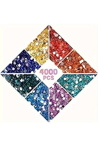 Choice A- 20s-200 1bag Of 200 Pieces, 20 Colors, 4000 Round Bright Diamonds, 5d Diamond Painting And Nail A
