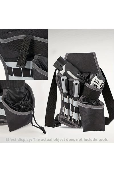 NIUXIANG Waist Pack 5 Specifications Single Side Tool Belt Pouch For Electrician Carpenters And Builders, Dur