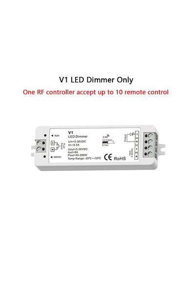 Choice 1xv1 Only V1 Led Dimmer 1 Ch 5v 12v 24v 36v 4 Zone Single Color Led Strip Dimming Kit Wireless 2.4g