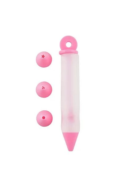 Choice Type2 Pink Silicone Food Writing Pen Chocolate Decorating Tools Cake Mold Cream Cup Cookie Icing Pip