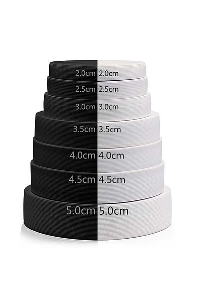 QIMONTON 4Meter/8Meter 15mm/20mm/25mm/30mm/35mm/40mm/45mm/50mm White Black Nylon High Elastic Bands Garmen...