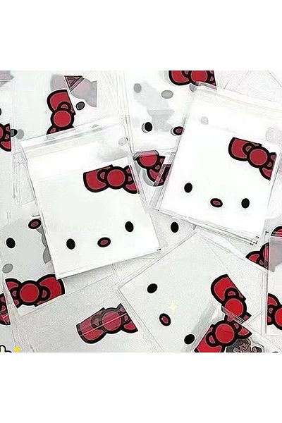 Choice 10x10cm 1 100Pcs Hello Kitty Ziplock Bag photo Star Card Packing Self-Sealing Bag Sanrio Cartoon Pri