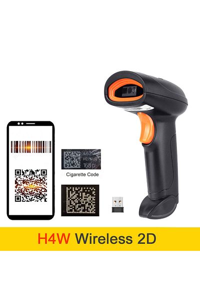 Choice ماسح الباركود اللاسلكي H4w 2d Holyhah H4 السلكي H4w قارئ الباركود اللاسلكي 2d و H4b Bluetooth 2d