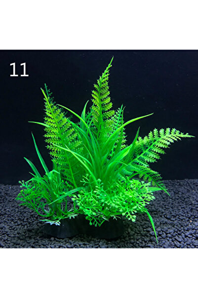 Choice1 8x14 سم 11 نباتات ديكورية صناعية لحوض السمك، نباتات مائية بلاستيكية، ديكور حوض السمك، نباتات مائية، عشب