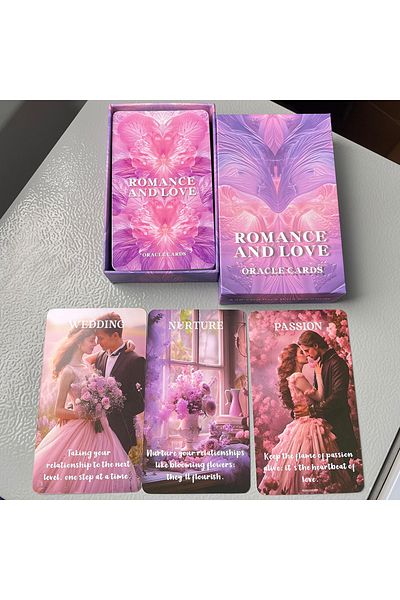 Choice بطاقات أوراكل الرومانسية D529 Tarot النسخة الإنجليزية 12 × 7 في صندوق ألعاب الكهانة للنبي