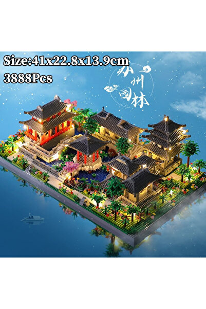 Choice أتريوم بدون صندوق، مكعبات بناء مناظر طبيعية لحديقة سوتشو الكلاسيكية في...