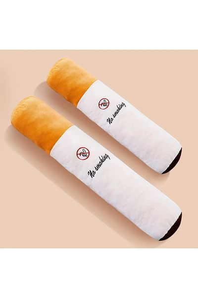 Choice M White Cigarette Design Pet Plush Toy, "no Smoking" Pet Plush Cigarette Shapetoy, Cool Dogs Relaxin