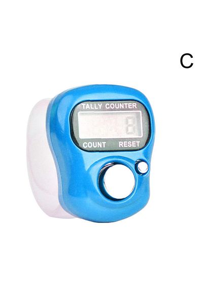 Choice 1pc Blue Plastic Point Marker Row Finger Counter Lcd Electronic Digital Tally Counter For Sewing Kni