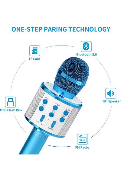 AWH Kids Bluetooth Karaoke Microphone – Wireless, Portable Singing Toy for Boys & Girls