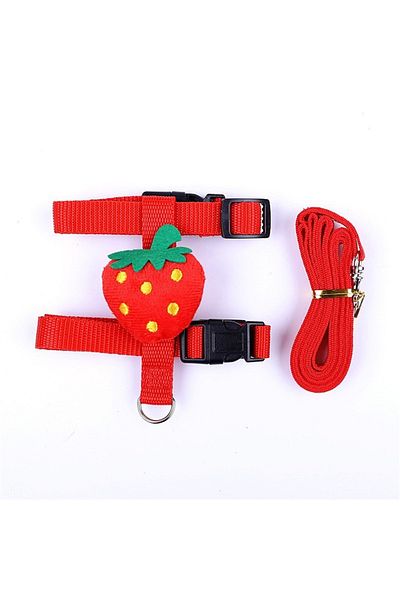 Choice Red Rabbit Harness And Leash Set Adjustable For Small Animals Ferrets Piggies Hedgehogs Outdoor Walk