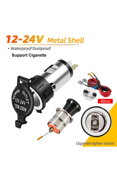 Choice Lighter-cable Car Cigarette Lighter Universal Socket Adapter Portable Power Outlet 12v-24v 120w-250w