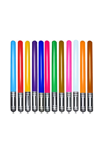 Choice مجموعة من ١٢ سيوف قابلة للنفخ بألوان متنوعة. أدوات لعب الأدوار للحفلات...