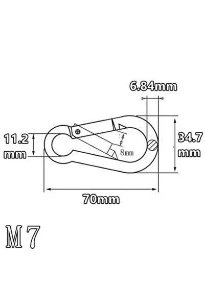Choice خطاف زنبركي من الفولاذ المقاوم للصدأ M7 304 لحلقة المفاتيح للاستخدام ف...